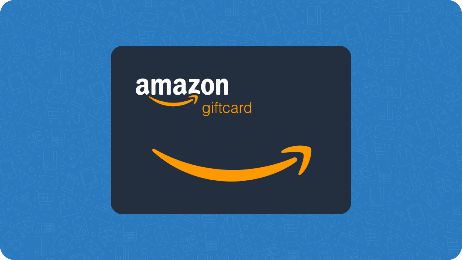 Amazon voucher with a blue background