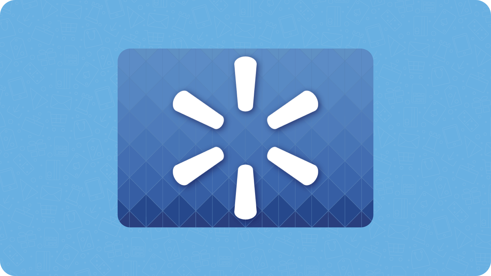 A Walmart voucher with a blue background