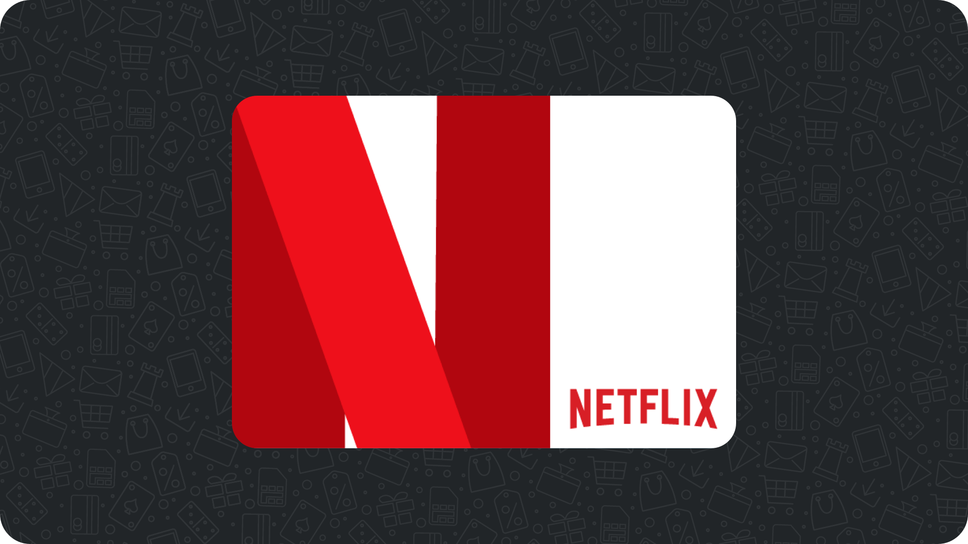 A Netflix voucher with a black background